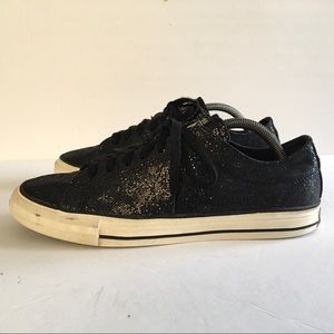 Converse One Star Black Sequins Low Top Ox Shoes Women’s Size 11